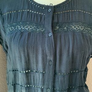 Tulala crochet/ ladder lace trim dress